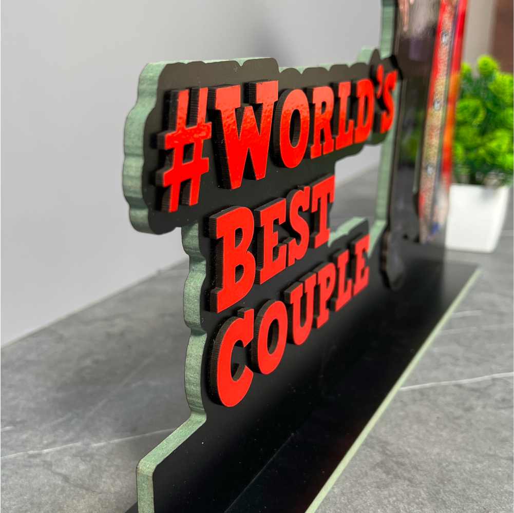 Wooden Photo Standy with Message