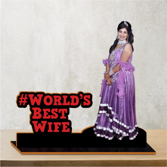 Wooden Photo Standy with Message