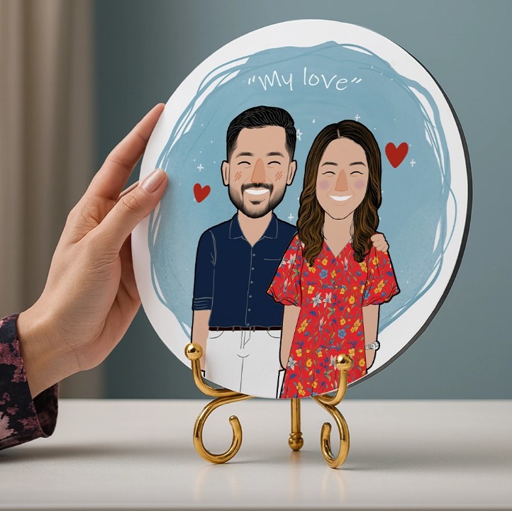 Artist-Commissioned portrait with Golden stand