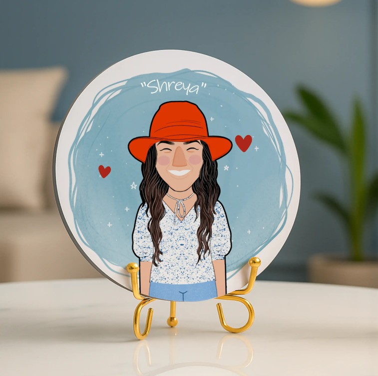 Artist-Commissioned portrait with Golden stand