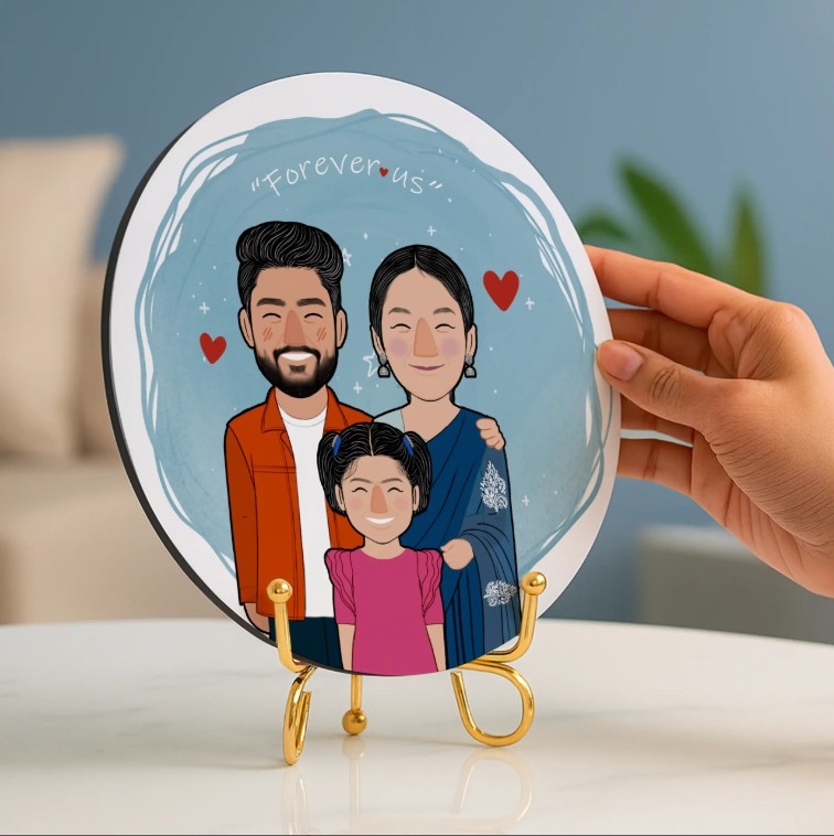 Artist-Commissioned portrait with Golden stand